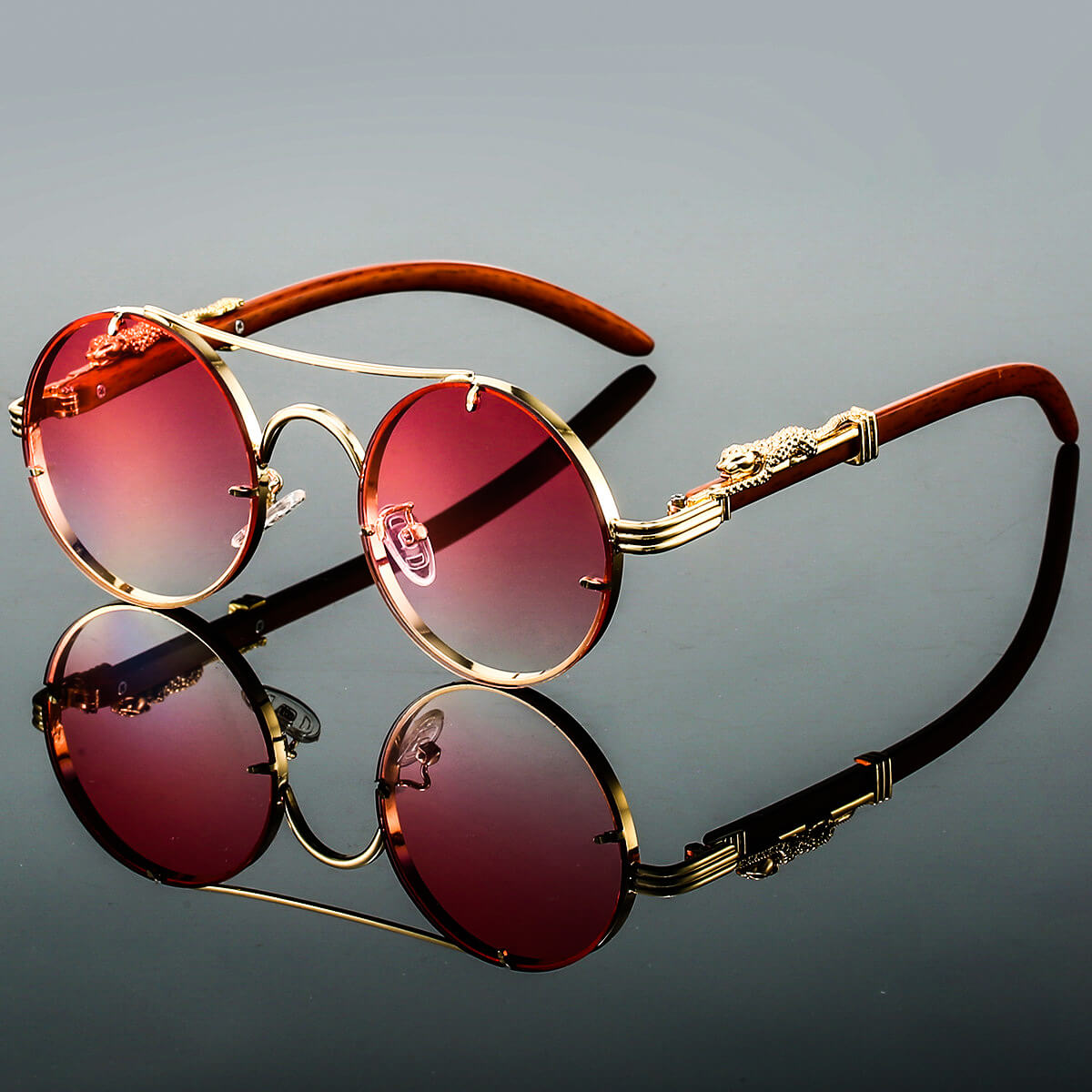 Retro Round Sunglasses | UV 400 Polarized Lenses with Lightweight Design 6