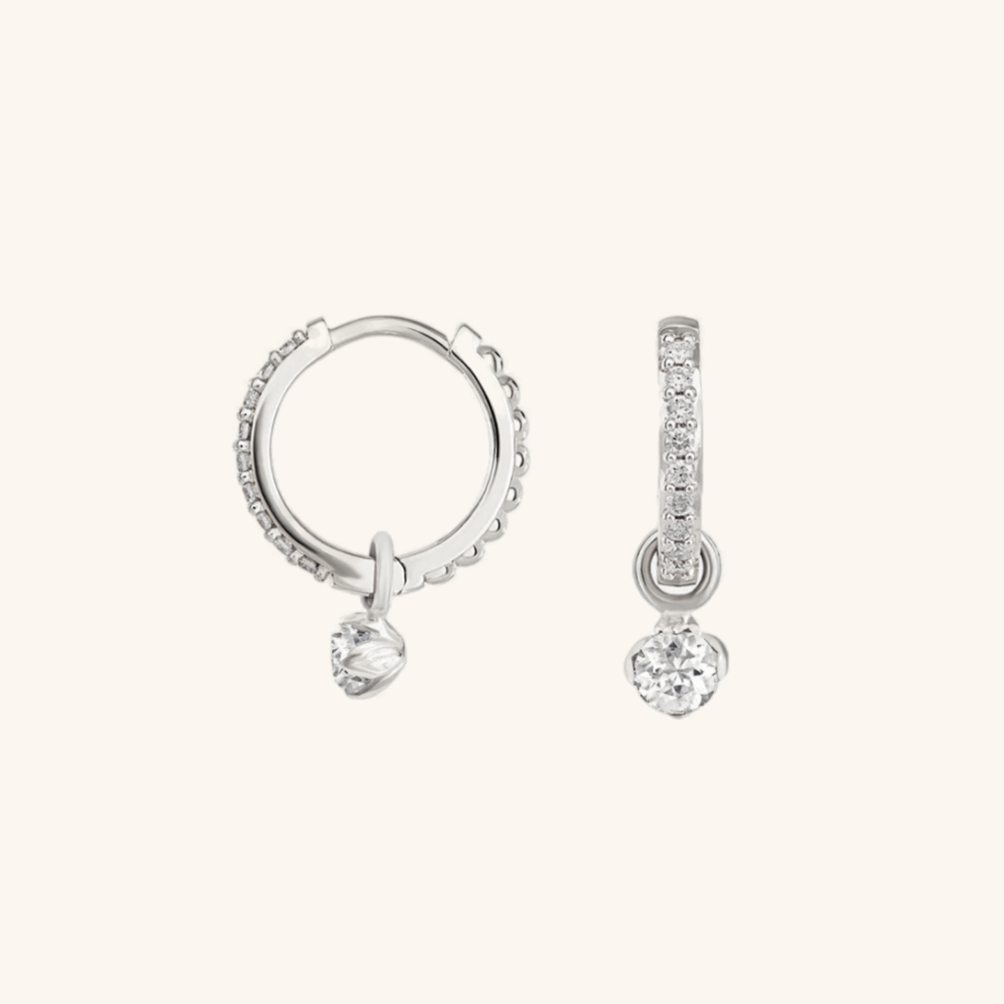 Reversible Diamond Hoop Earrings | Waterproof Hypoallergenic Design 3