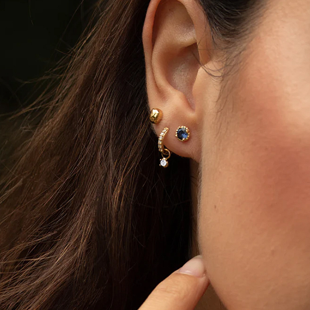 Reversible Diamond Hoop Earrings | Waterproof Hypoallergenic Design 5