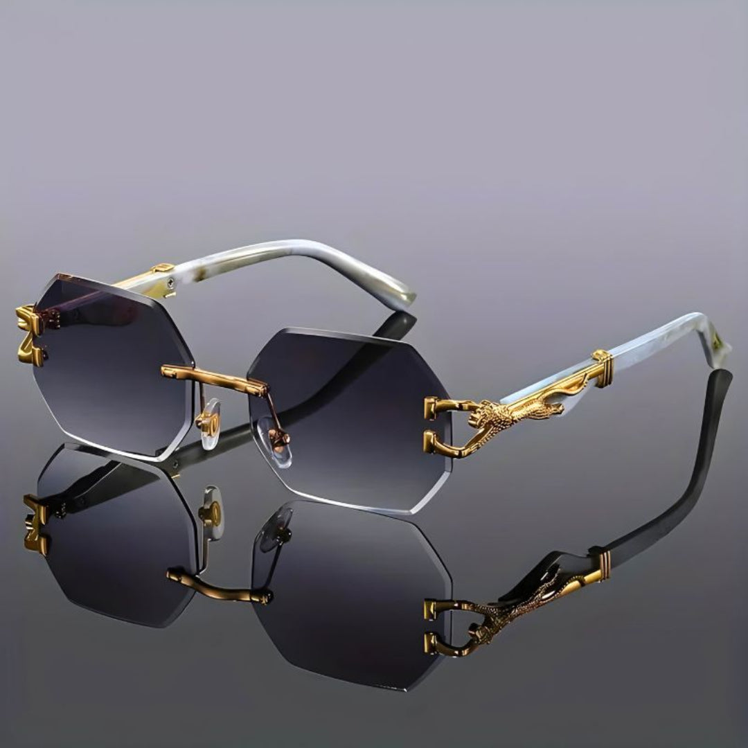 Rimless Sunglasses | Unique Hexagonal Design with UV400 Protection 3