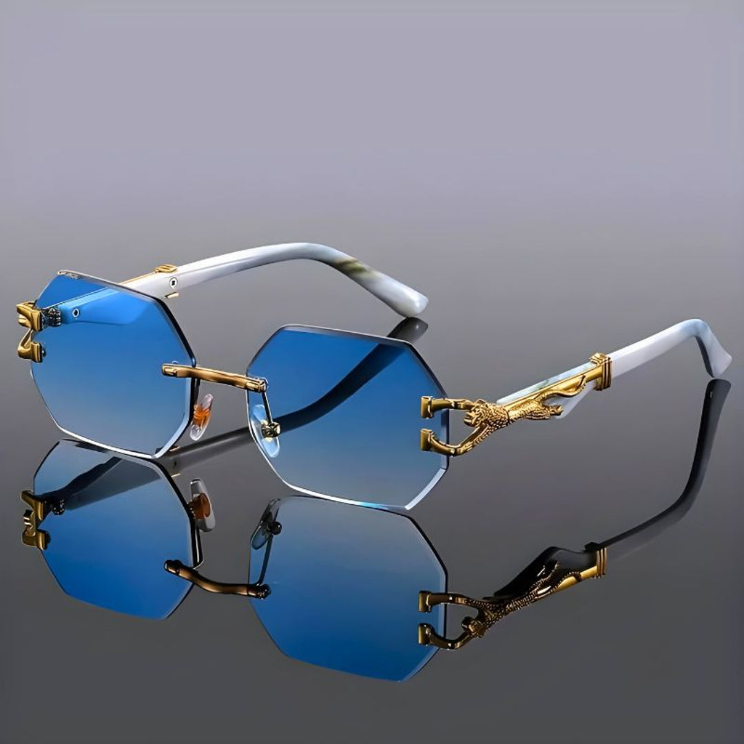Rimless Sunglasses | Unique Hexagonal Design with UV400 Protection 4