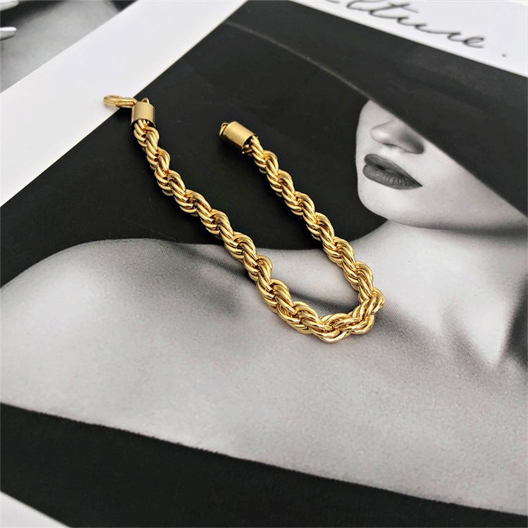 Rope Chain Bracelet | 18K Gold Plated, Hypoallergenic Design 4