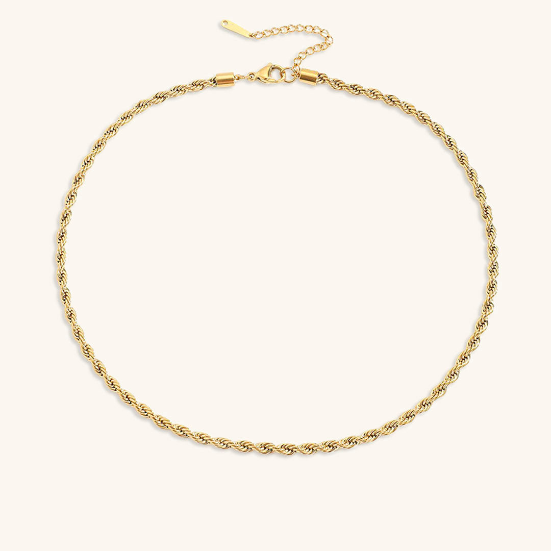 Rope Chain Necklace | 14K Gold Plated, Hypoallergenic, Stylish Design 10