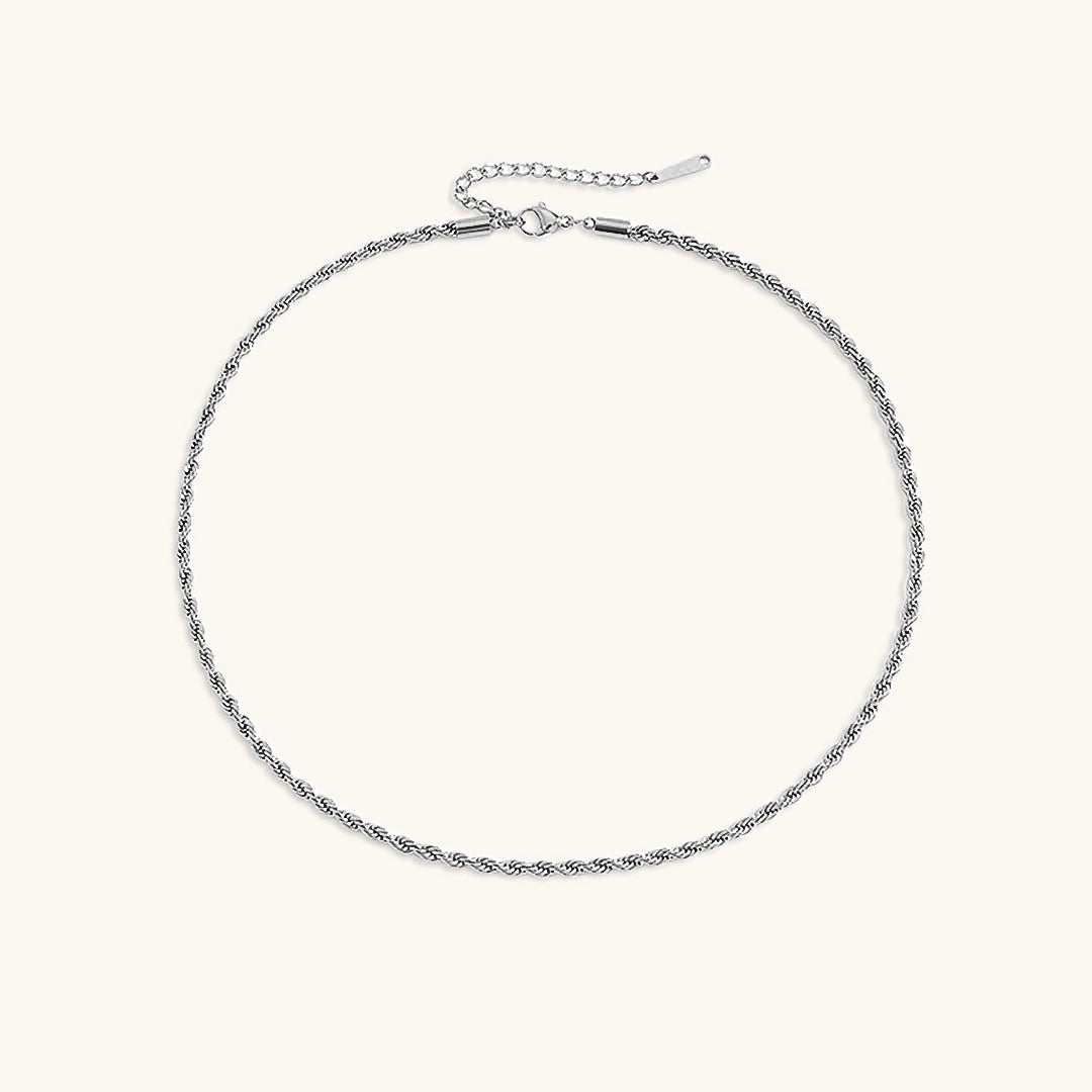 Rope Chain Necklace | 14K Gold Plated, Hypoallergenic, Stylish Design 9
