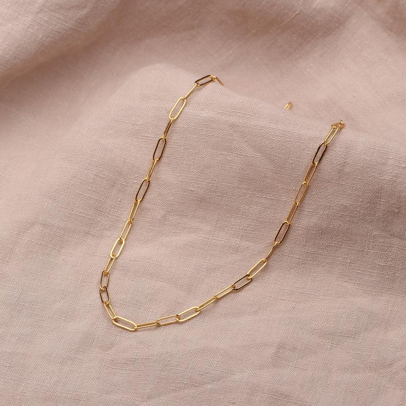 Rope Link Necklace | Adjustable 18K Gold/Silver Plated Stainless Steel 1