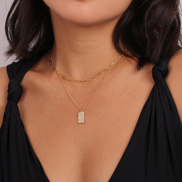 Rope Link Necklace | Adjustable 18K Gold/Silver Plated Stainless Steel 2