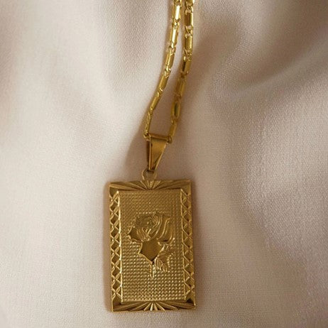 Rose Pendant Necklace | 18K Gold/Silver Plated, Tarnish Resistant 4
