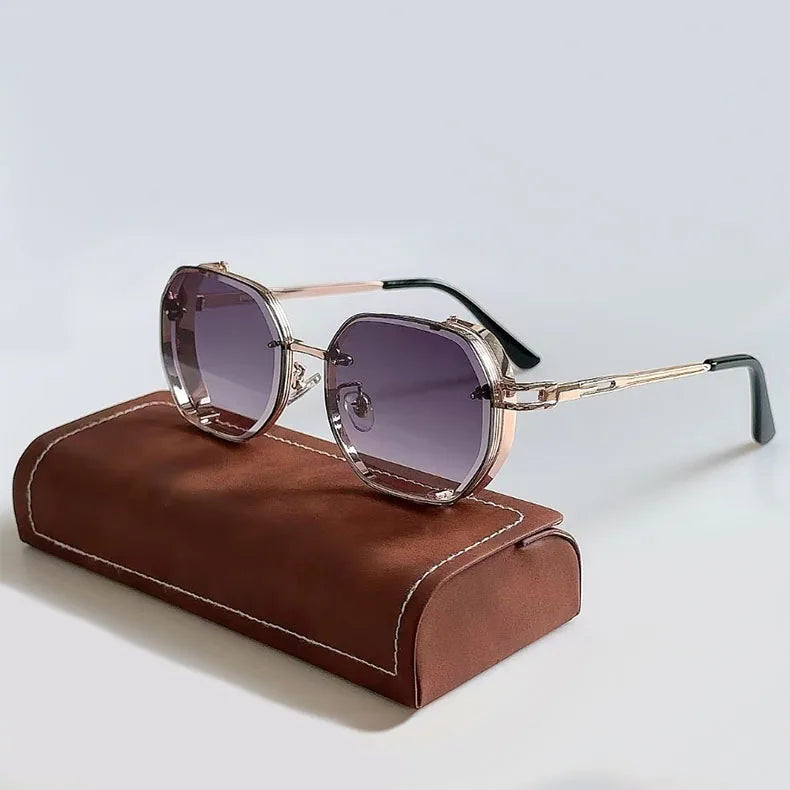 Hexagonal Sunglasses | Unique Metal Frame with UV400 Protection 2