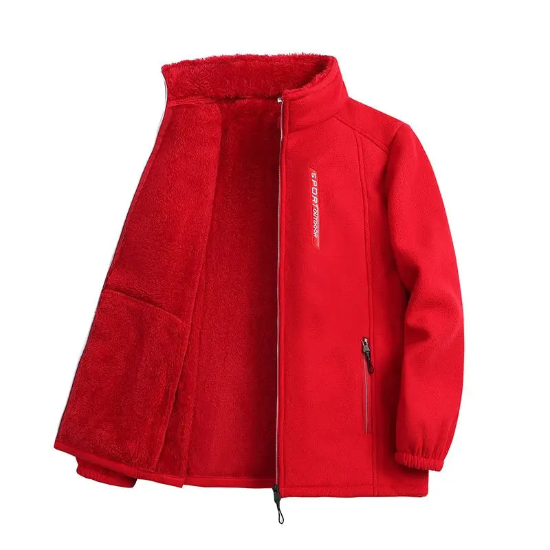 Polar Fleece Zip-Up Cardigan