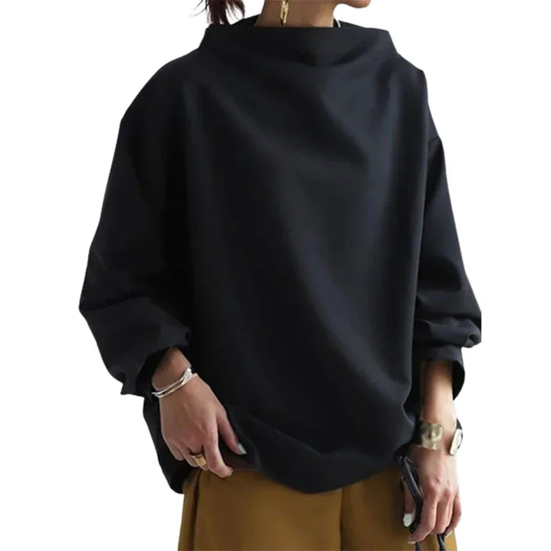 Casual Open High Collared Sweater