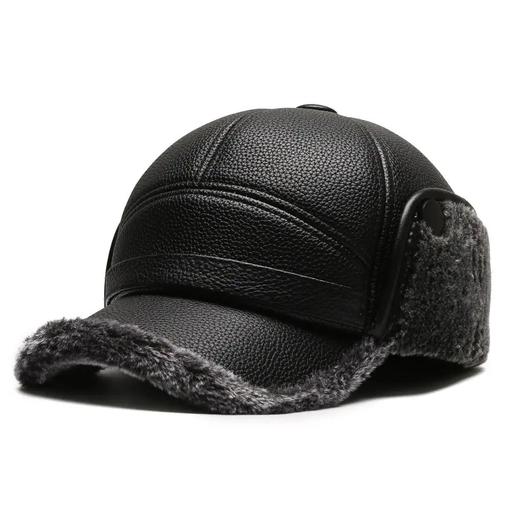 Eco-Leather Winter Hat