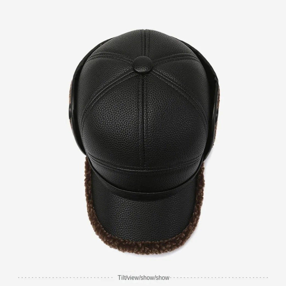 Eco-Leather Winter Hat