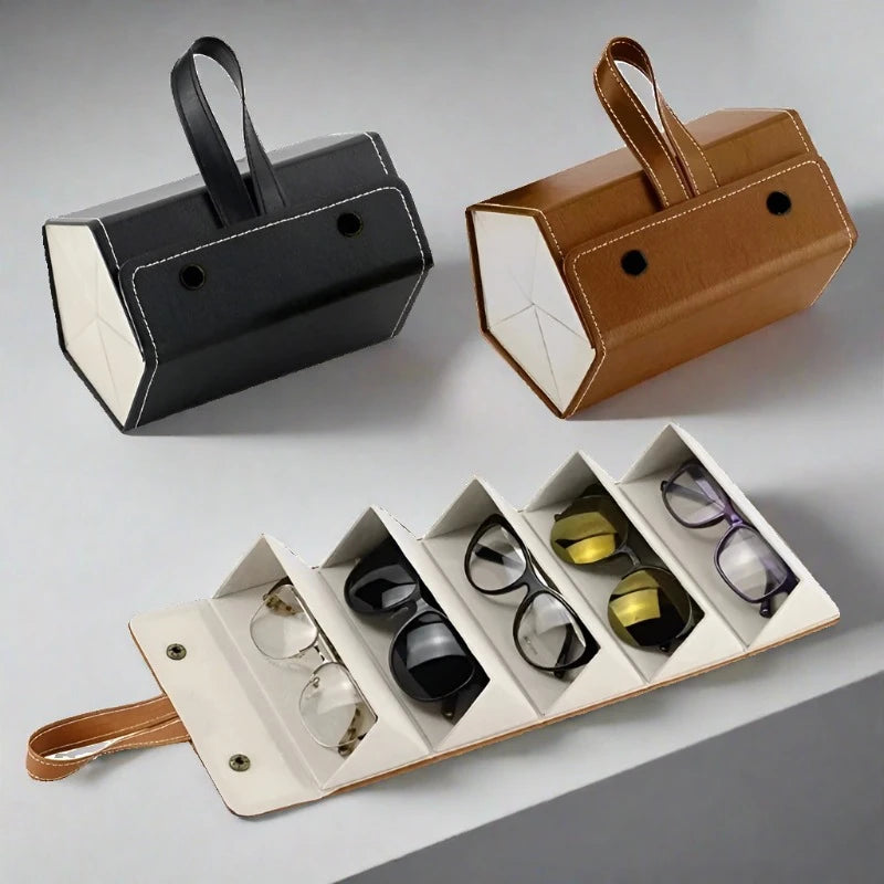 Sunglasses Organizer | Foldable Multi-Slot Storage Case for Travel 5