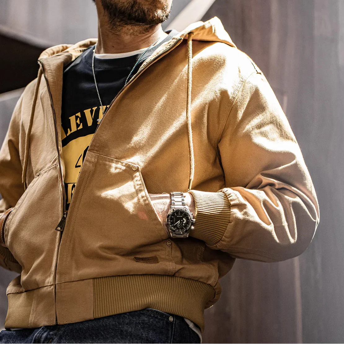 Hooded Canvas Jacket/Hoodie