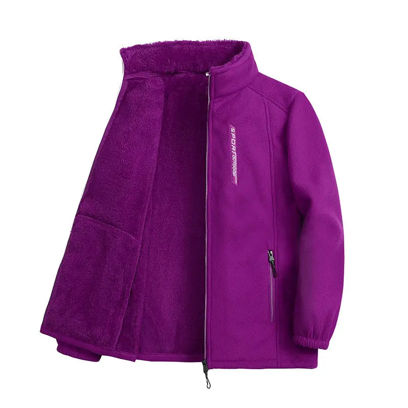 Polar Fleece Zip-Up Cardigan
