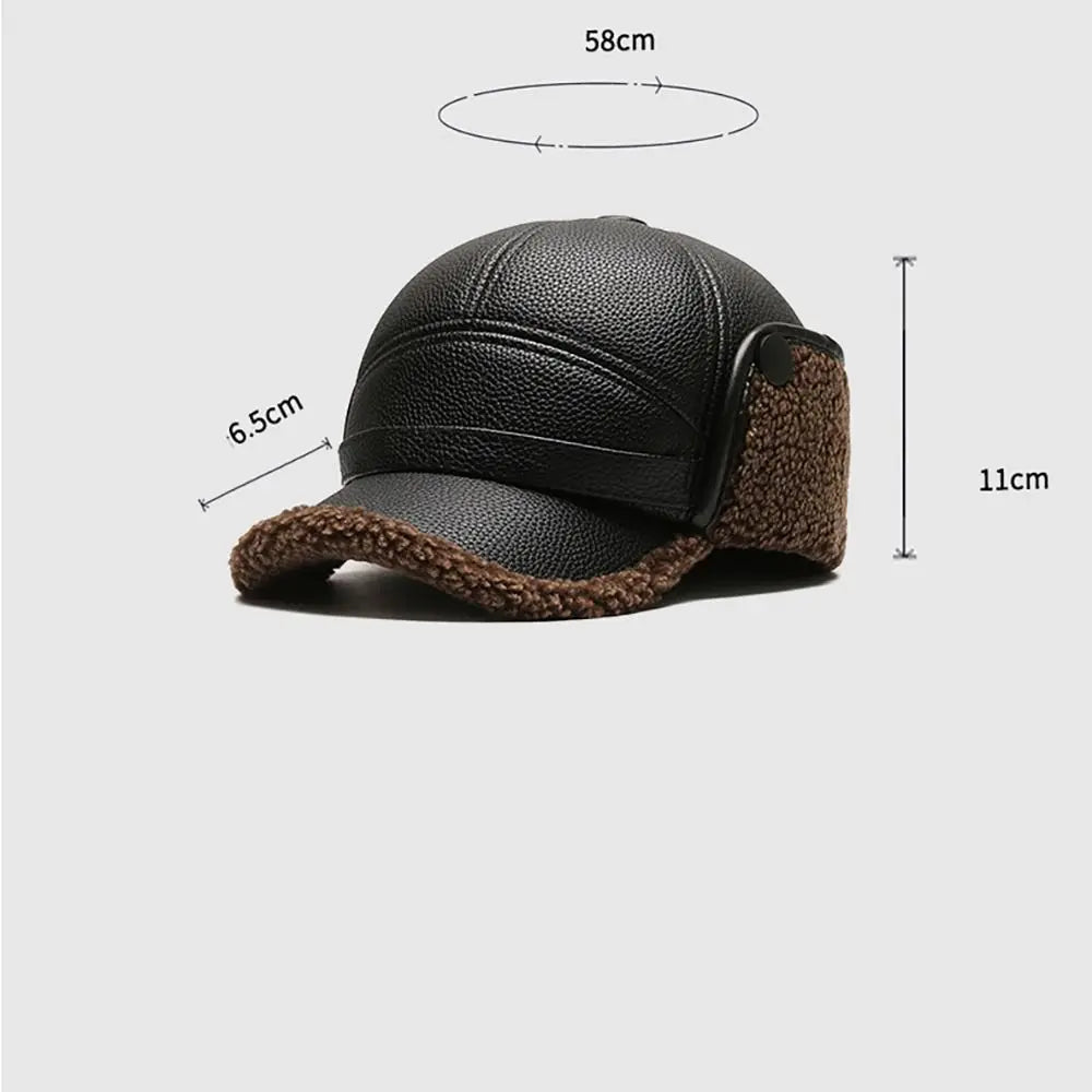Eco-Leather Winter Hat