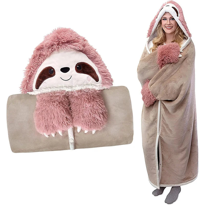 Cozy Wearable Sloth Blanket