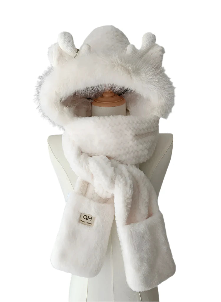 Plush Hat, Scarf & Mitten Set
