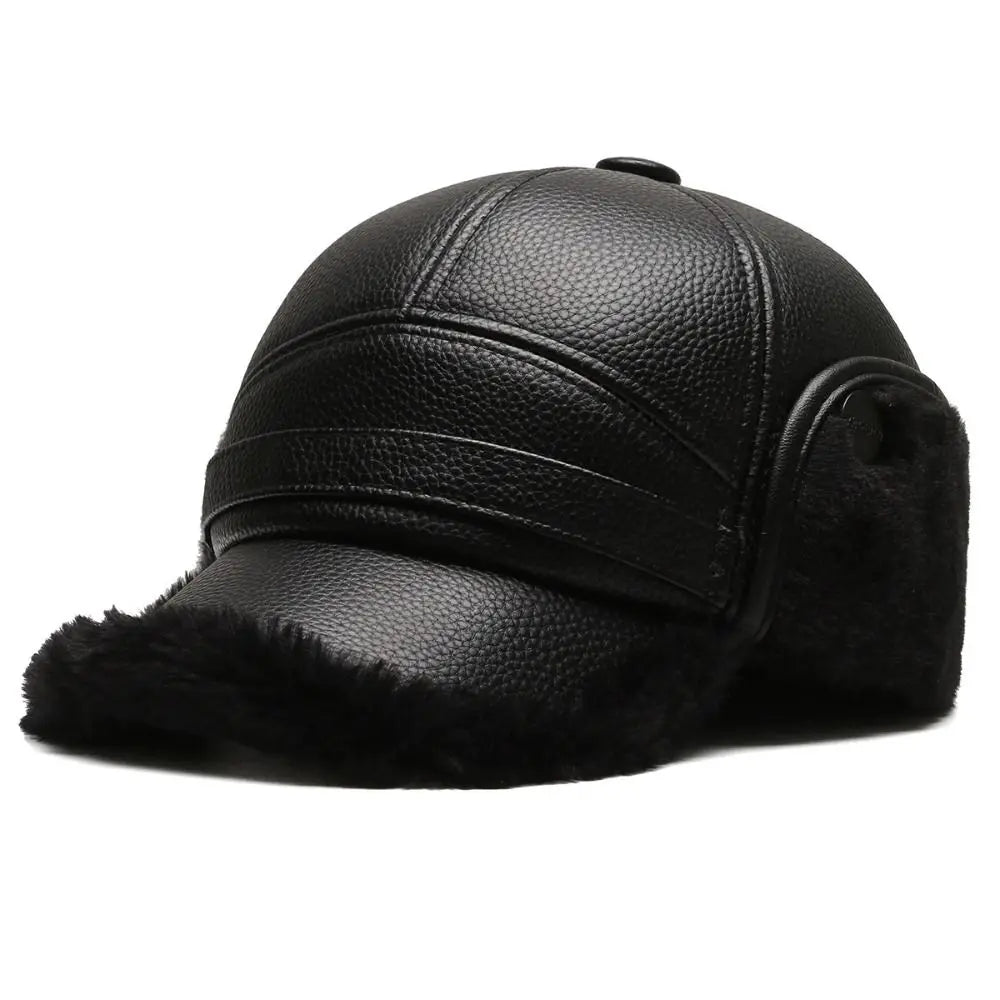 Eco-Leather Winter Hat