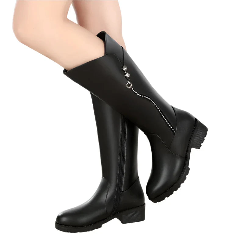 Genuine Leather Winter Boots | Warm Wool Lining & Stylish Design 3