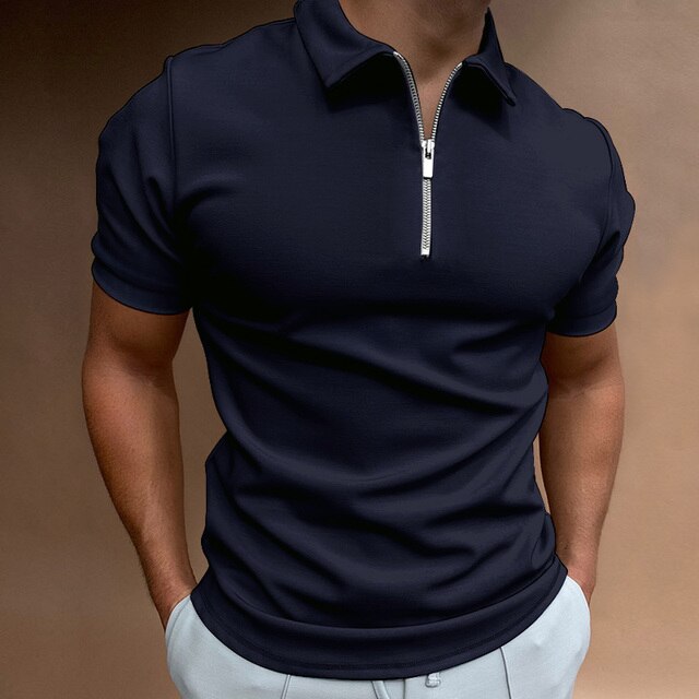 Short Sleeve Polo Shirt | Modern Fit with Half-Zip Closure for Casual Style 1