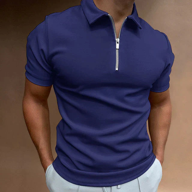 Short Sleeve Polo Shirt | Modern Fit with Half-Zip Closure for Casual Style 5