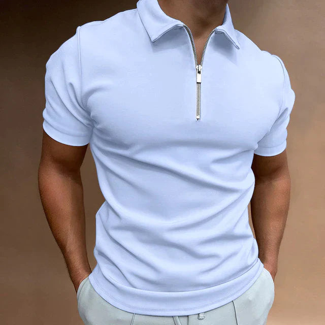 Short Sleeve Polo Shirt | Modern Fit with Half-Zip Closure for Casual Style 7