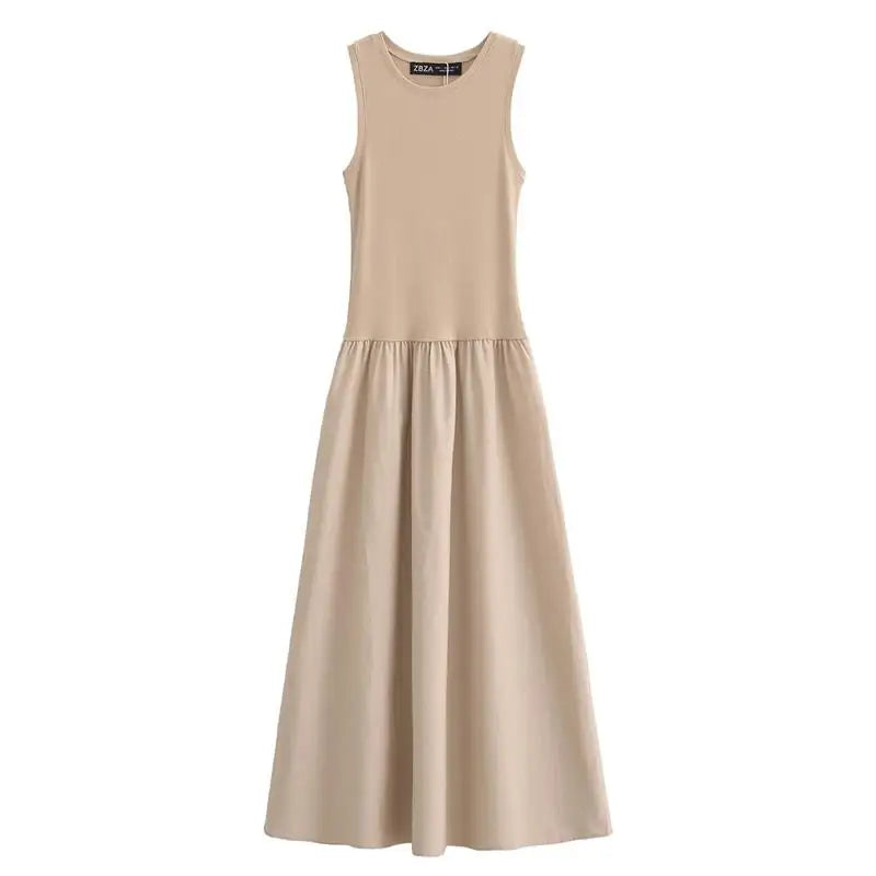 Sleeveless Drop Waist Maxi Dress 0