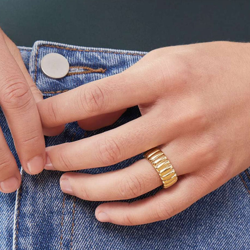 Stackable Ring | 18K Stainless Steel, Tarnish Resistant Design for Women 2