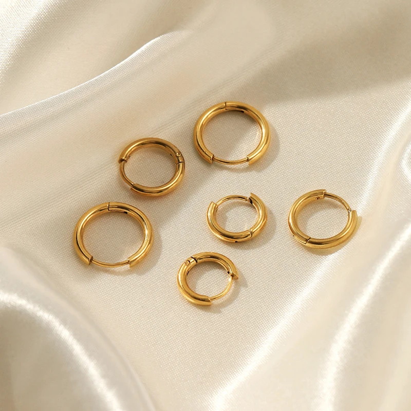 Stainless Steel Hoop Earrings for Women | Dainty 2mm Everyday Style 1