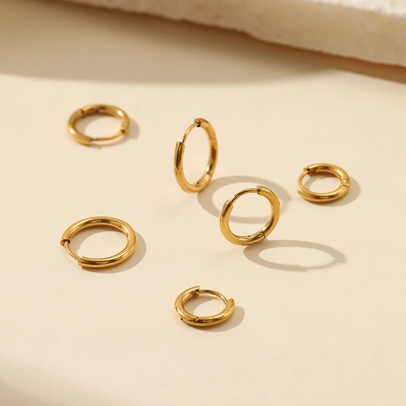 Stainless Steel Hoop Earrings for Women | Dainty 2mm Everyday Style 4