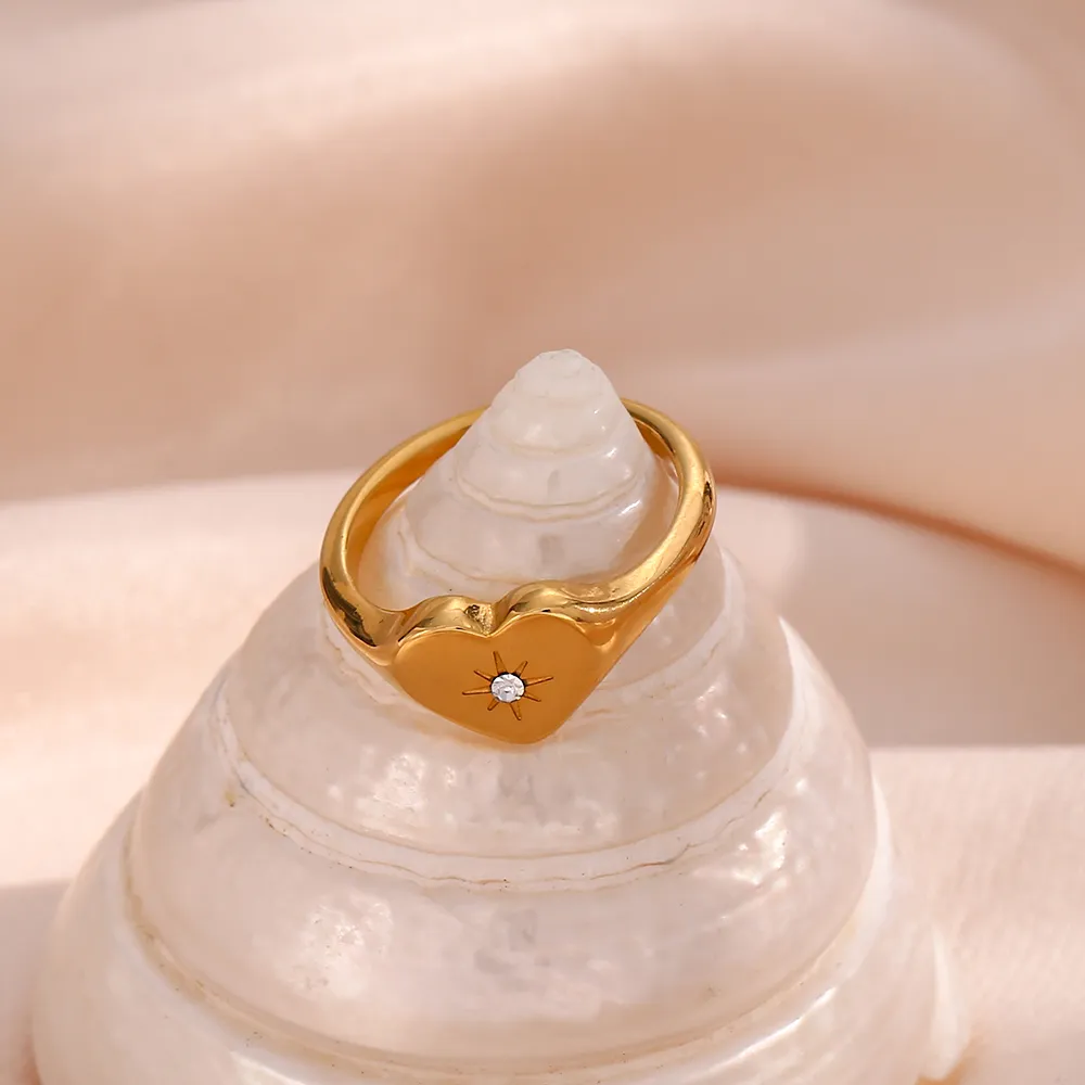 Stainless Steel Margot Ring | Hypoallergenic with Zircon Stone 1