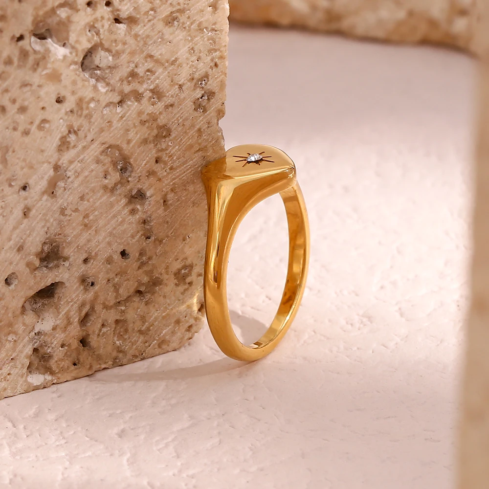 Stainless Steel Margot Ring | Hypoallergenic with Zircon Stone 2