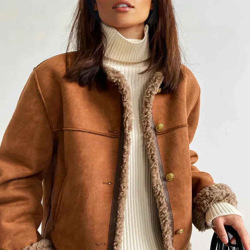 Suede Buttoned Jacket 1