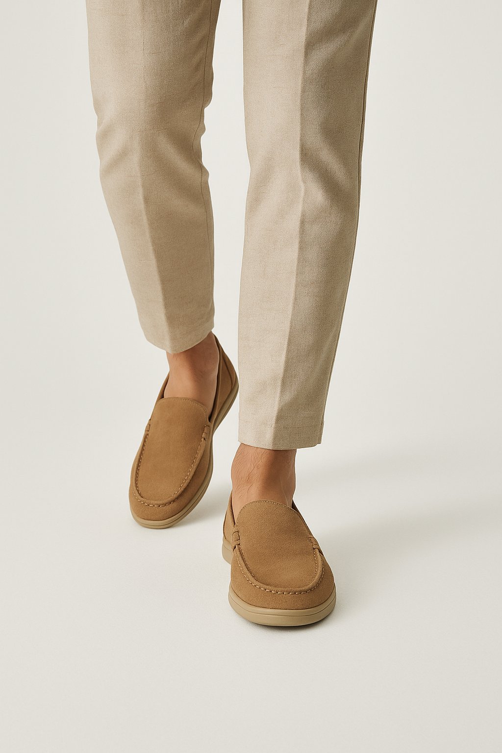 Suede Loafers | Flexible Slip-On Design with Rubber Sole 1