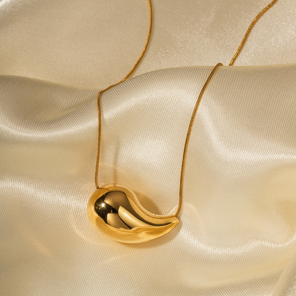 Teardrop Necklace | 18k Gold Plated Stainless Steel, Hypoallergenic 5