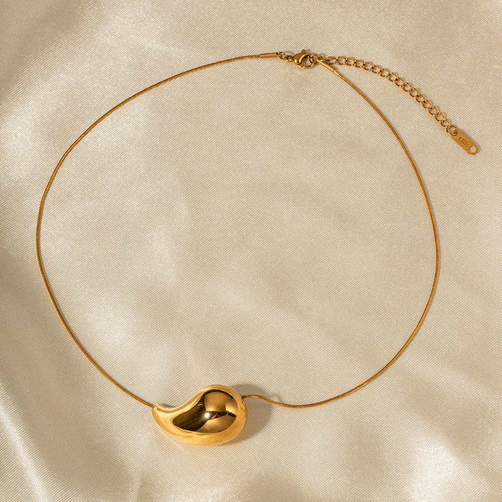 Teardrop Necklace | 18k Gold Plated Stainless Steel, Hypoallergenic 6