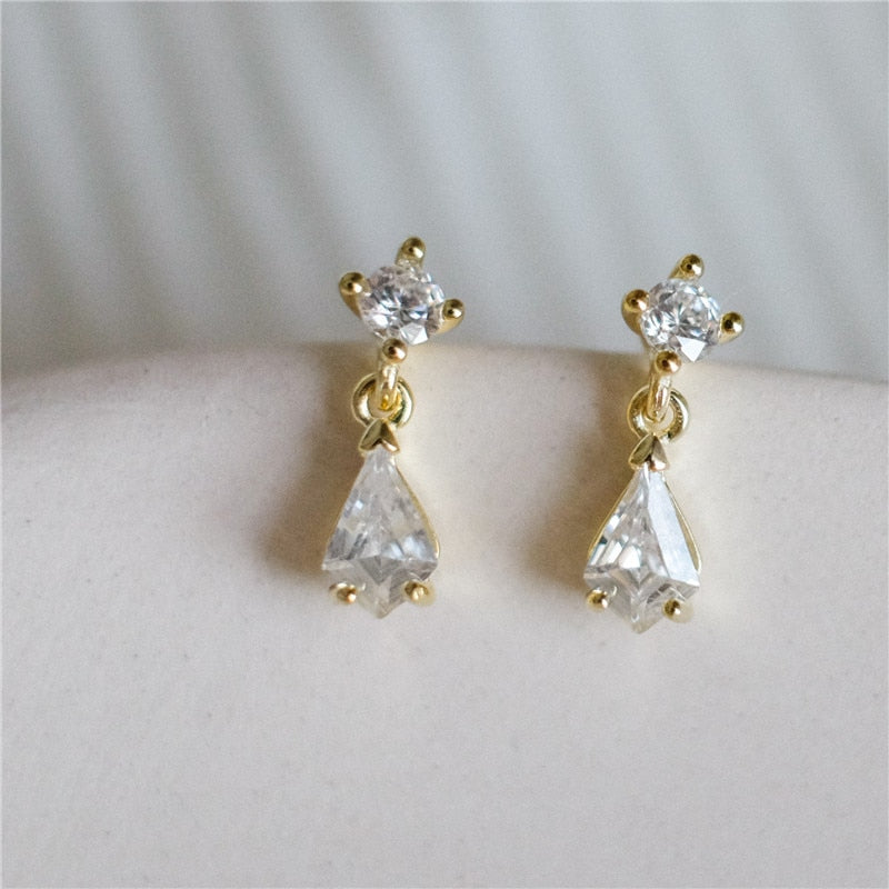 Teardrop Pave Earrings | Hypoallergenic S925 Sterling Silver with Cubic Zircon Stones 1