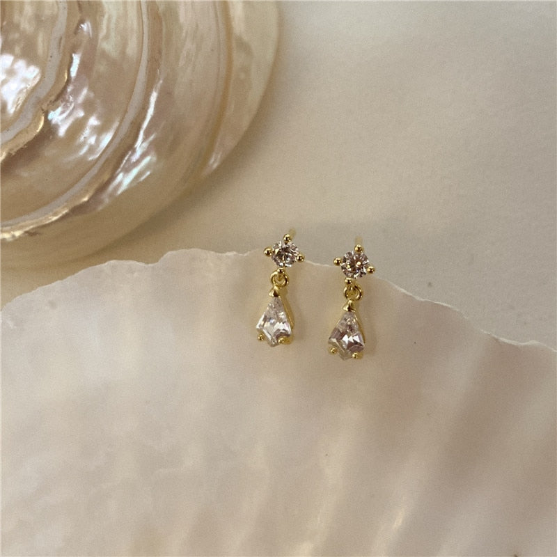 Teardrop Pave Earrings | Hypoallergenic S925 Sterling Silver with Cubic Zircon Stones 2