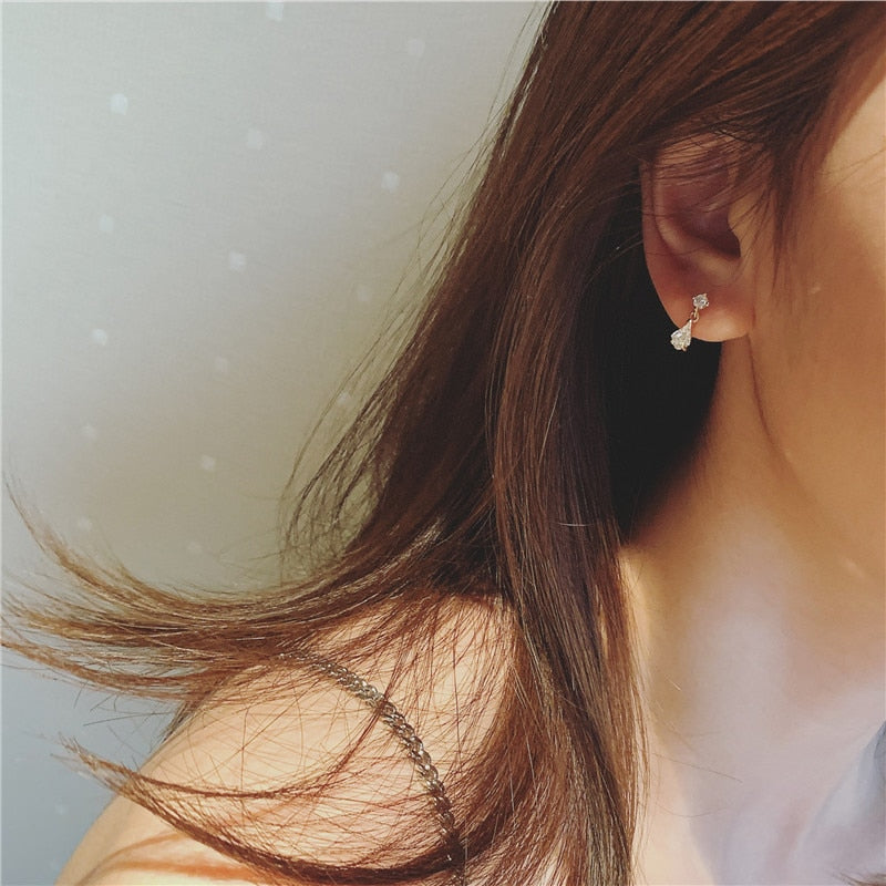 Teardrop Pave Earrings | Hypoallergenic S925 Sterling Silver with Cubic Zircon Stones 3