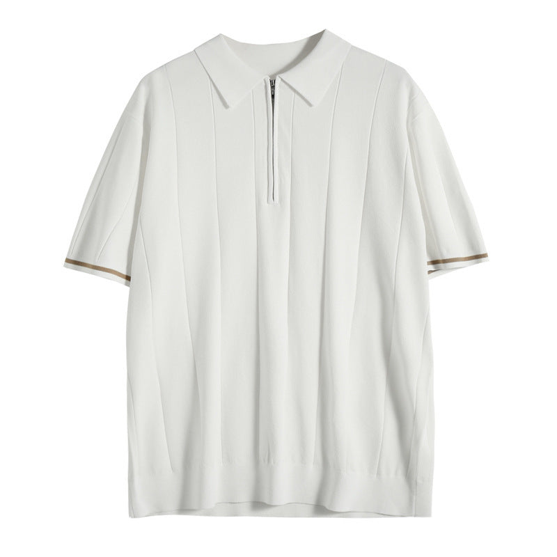 Retro Luxury Zip Polo