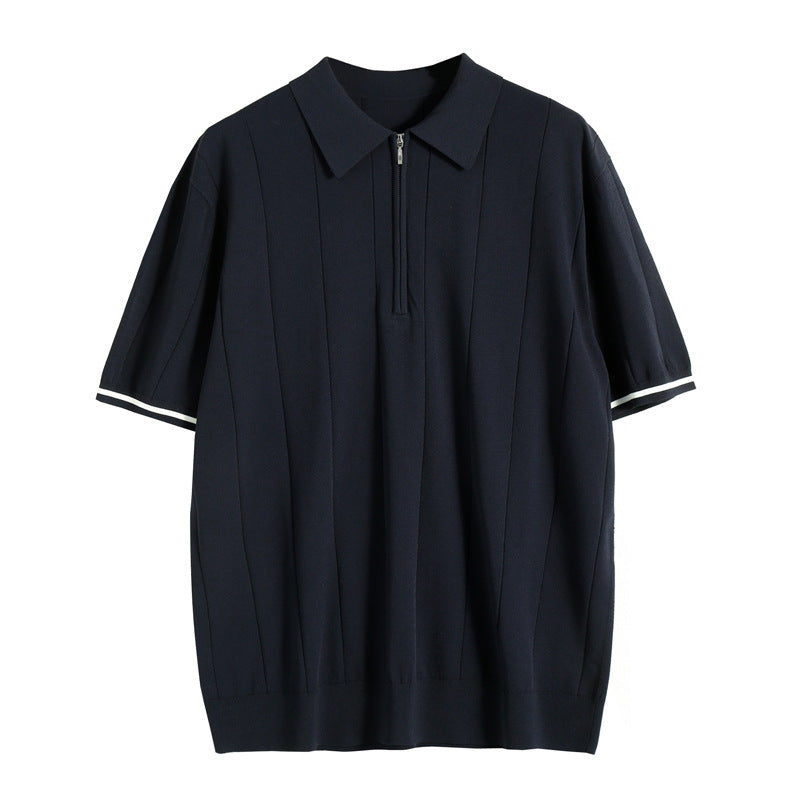Retro Luxury Zip Polo