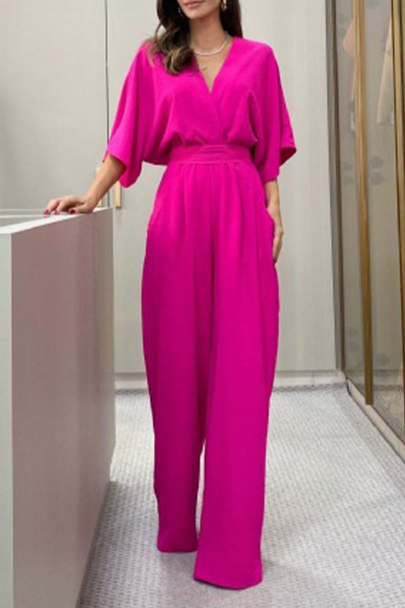 V-Neck Silky Jumpsuit 3