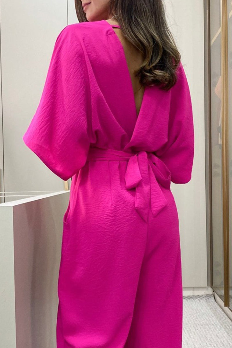 V-Neck Silky Jumpsuit 5