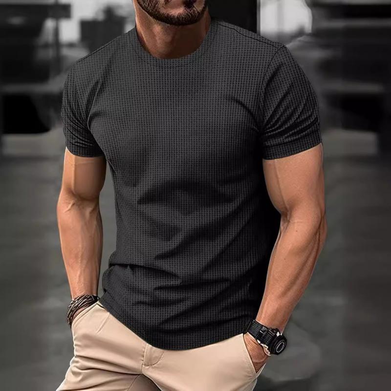 Waffle Texture T-Shirt | Modern Design with Athletic Fit & Breathable Fabric 3