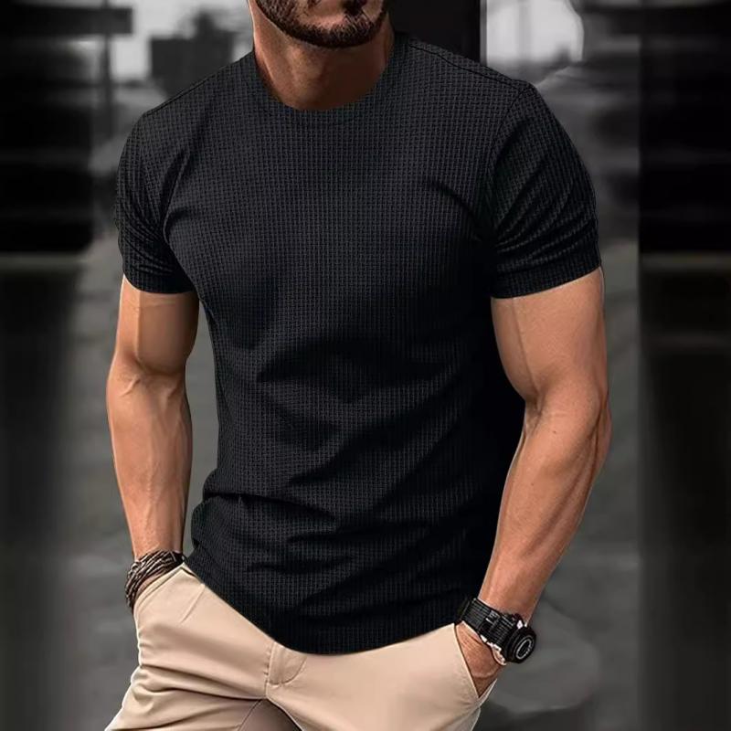 Waffle Texture T-Shirt | Modern Design with Athletic Fit & Breathable Fabric 4