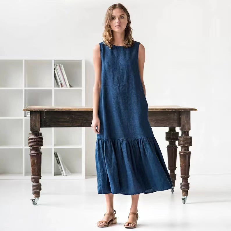 Women's Midi Dress | Breathable Linen Blend Summer Dress 1