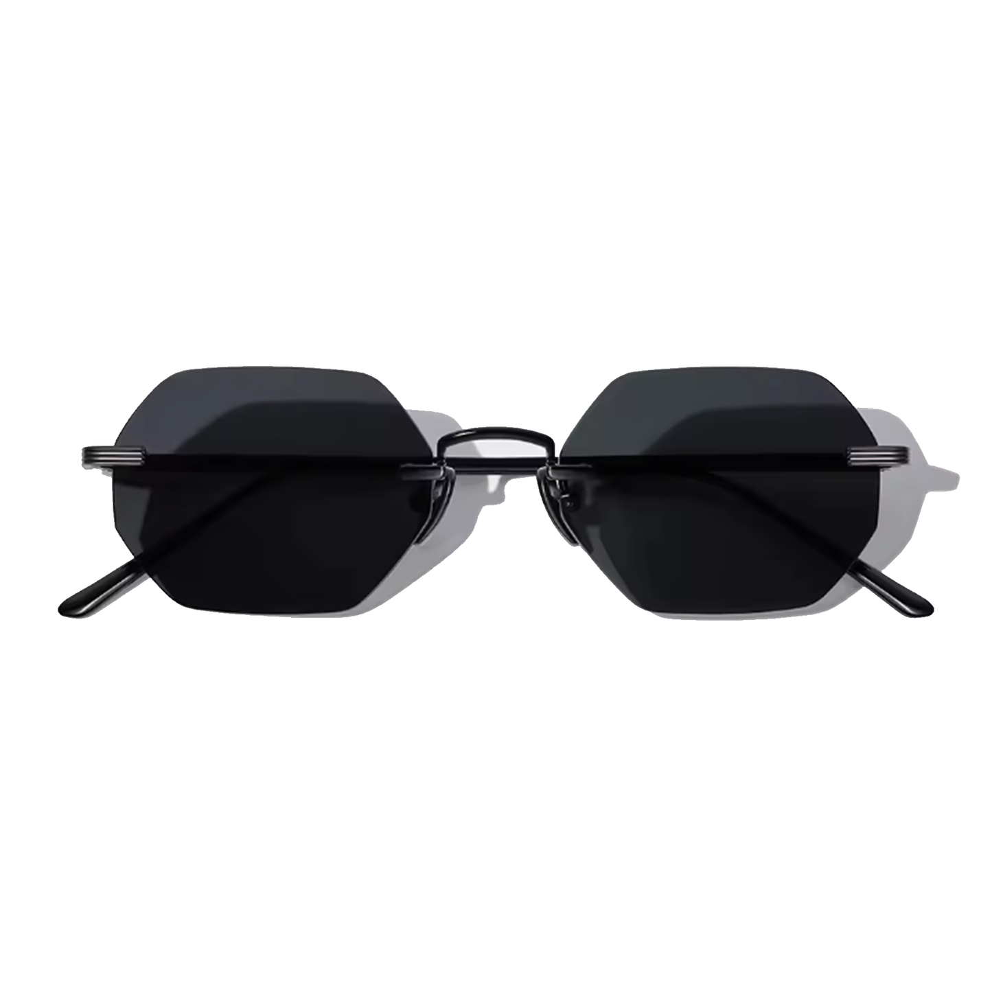Vonne Hexagon Frameless Sunglasses