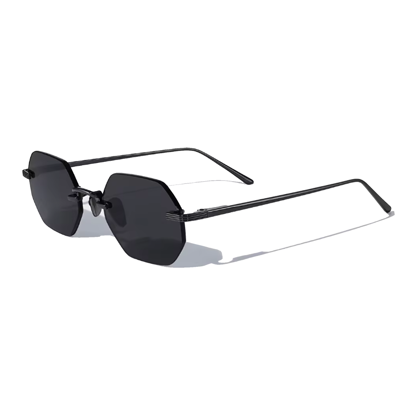 Vonne Hexagon Frameless Sunglasses