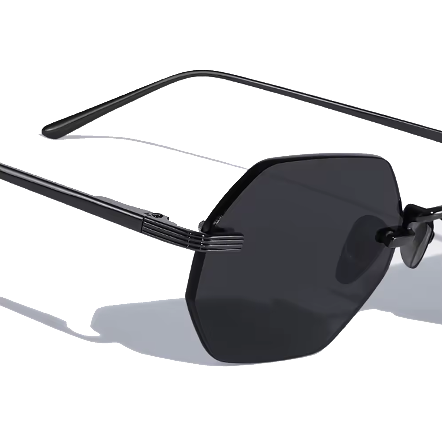 Vonne Hexagon Frameless Sunglasses